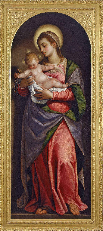 Madonna del Rosario (dipinto) di Negretti, Jacopo detto Palma il Giovane; Gandino, Antonio (ultimo quarto||fine/inizio sec. XVI||secc. XVII/ XVIII)