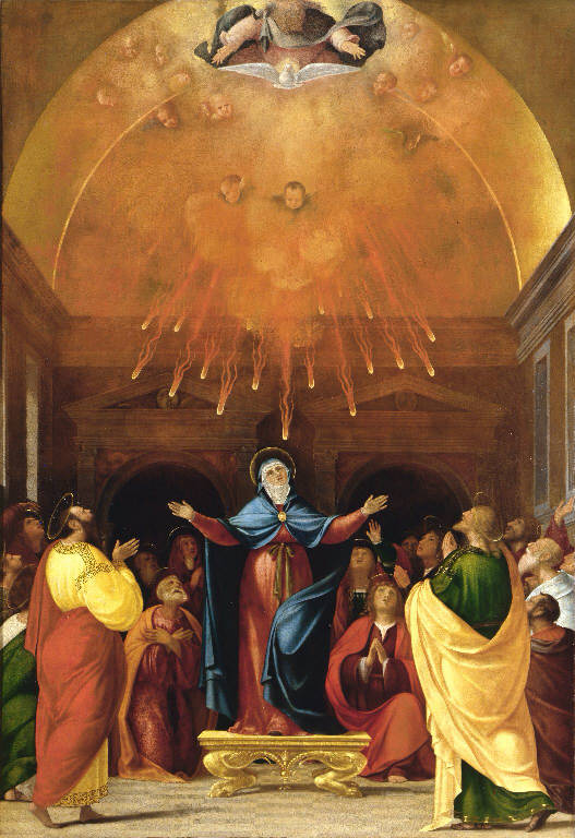 Pentecoste (dipinto) di Previtali Andrea (sec. XVI)