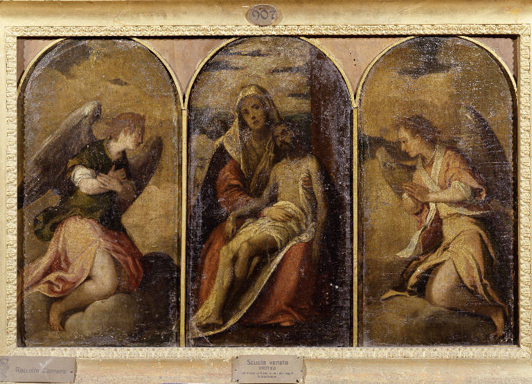 Angelo adorante (dipinto) - ambito vicentino (sec. XVI)
