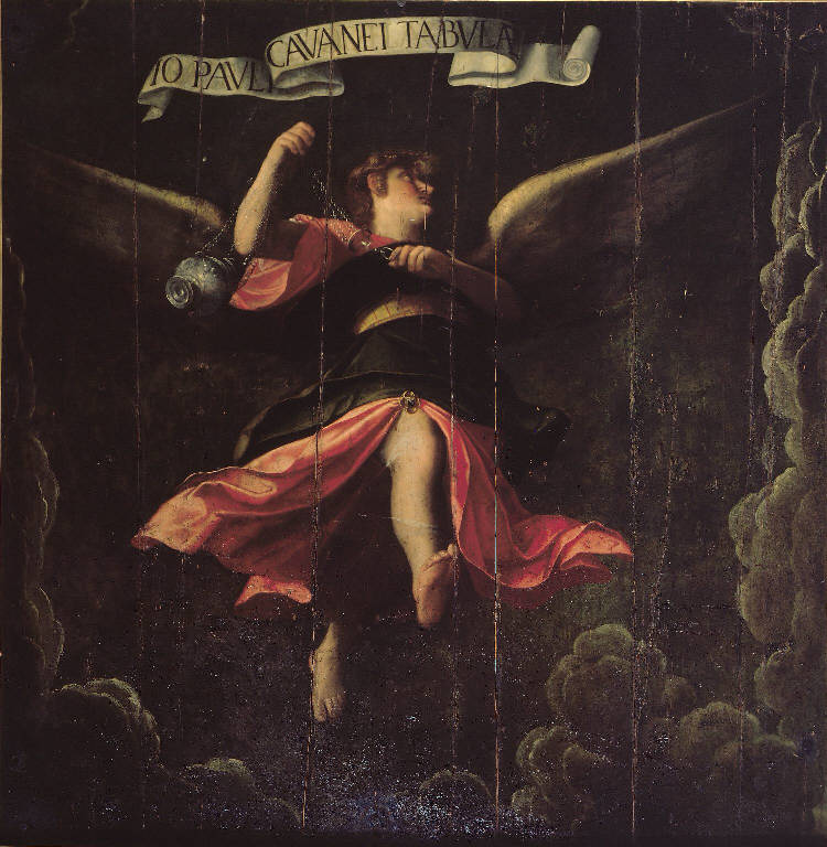 Angelo con turibolo (dipinto) di Cavagna Gian Paolo (sec. XVI)