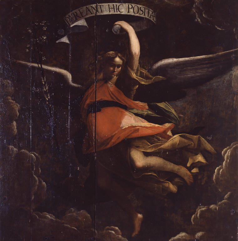 Angelo con giglio (dipinto) di Cavagna Gian Paolo (sec. XVI)