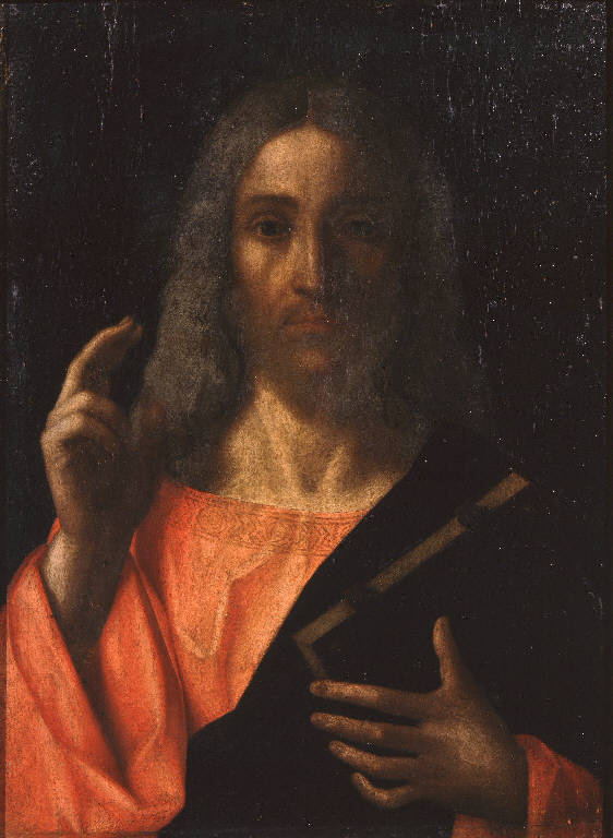 Cristo Salvatore (dipinto) di Bellini Giovanni detto Giambellino (scuola) (sec. XVI)