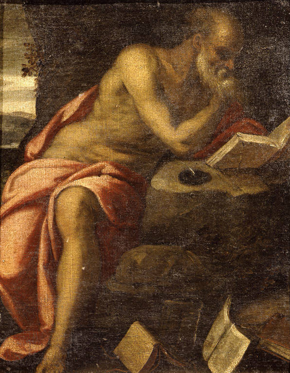 San Girolamo in meditazione (dipinto) - ambito veneto (sec. XVI)
