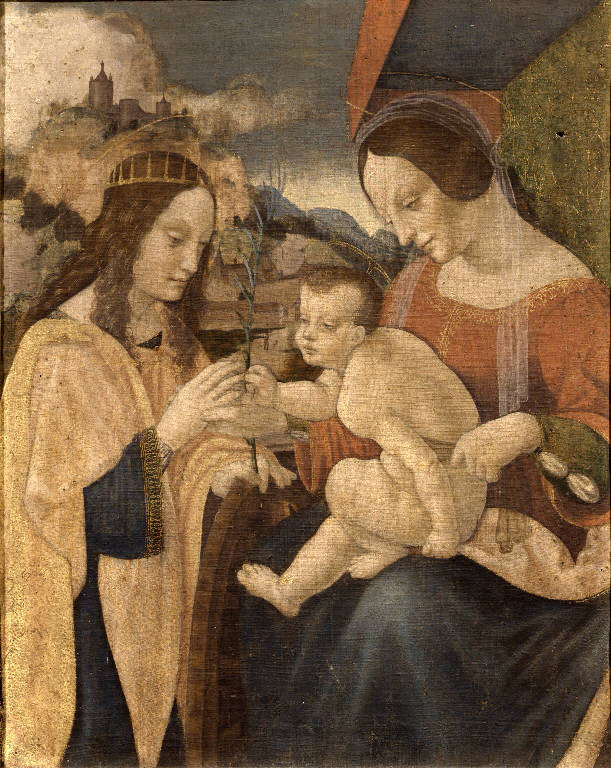 Matrimonio mistico di Santa Caterina d'Alessandria (dipinto) - ambito milanese (sec. XVI)