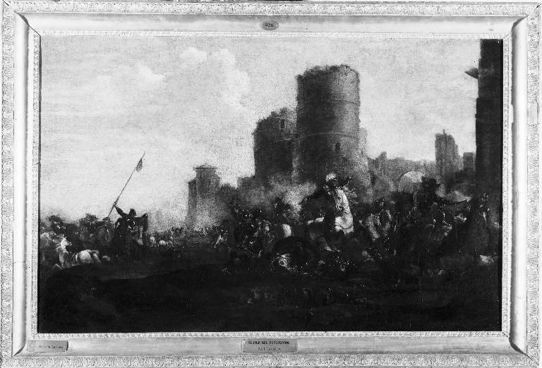 Scena di battaglia (dipinto) di Stomer Matthias (maniera) (sec. XVII)