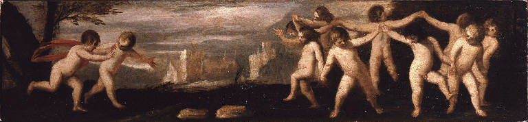 Baccanale di putti (dipinto) di Meldolla Andrea detto Schiavone (scuola) (sec. XVI)