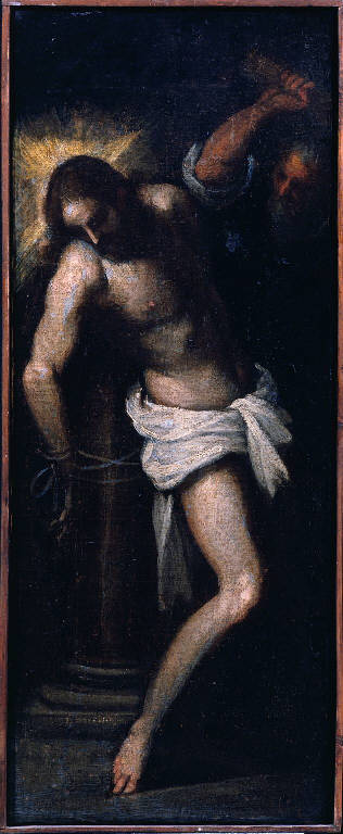 Cristo flagellato (dipinto) di Negretti Jacopo detto Palma il Giovane (bottega) (sec. XVII)