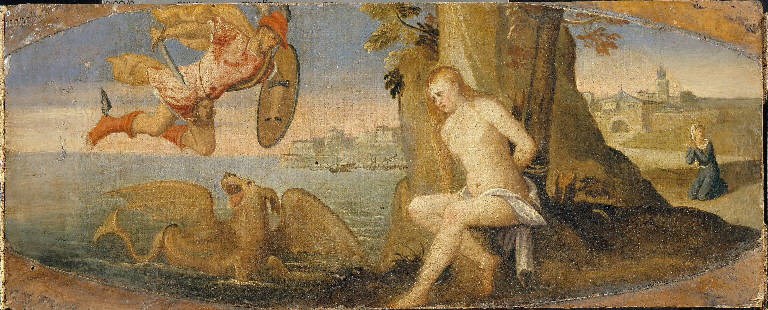 Perseo libera Andromeda (dipinto) di Pitati Bonifacio de' detto Bonifacio Veronese (sec. XVI)