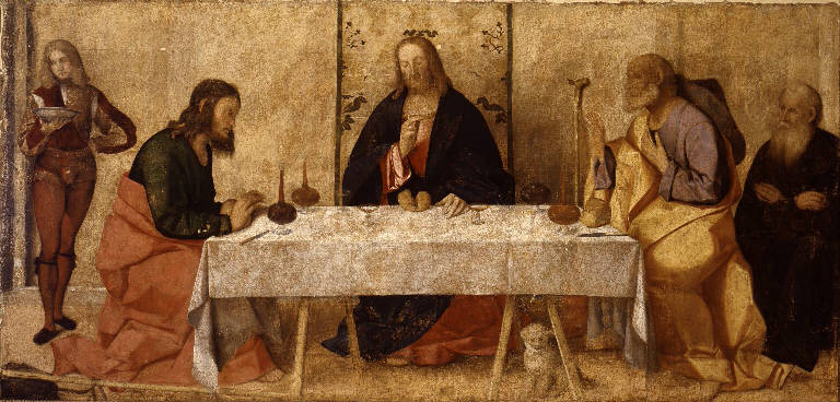 Cena in Emmaus (dipinto) di Catena Vincenzo (sec. XVI)