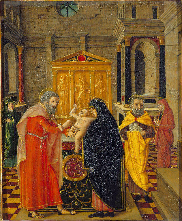 Circoncisione di Gesù Bambino (dipinto) di Butinone Bernardino (sec. XV)