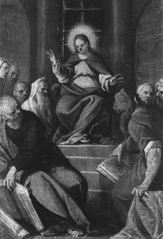 Disputa di Gesù con i dottori del tempio (dipinto) di Maffeo da Verona (fine sec. XVI)