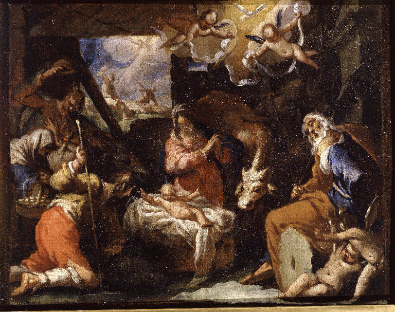 Adorazione dei pastori (dipinto) di Castello Valerio (cerchia) (sec. XVII)