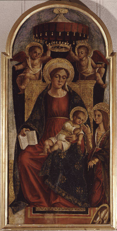 Matrimonio mistico di Santa Caterina d'Alessandria (dipinto) di Marinoni Antonio (sec. XVI)