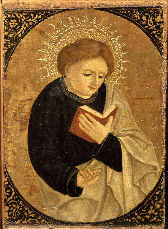 San Giovanni Evangelista (dipinto) di Marinoni Antonio (sec. XVI)