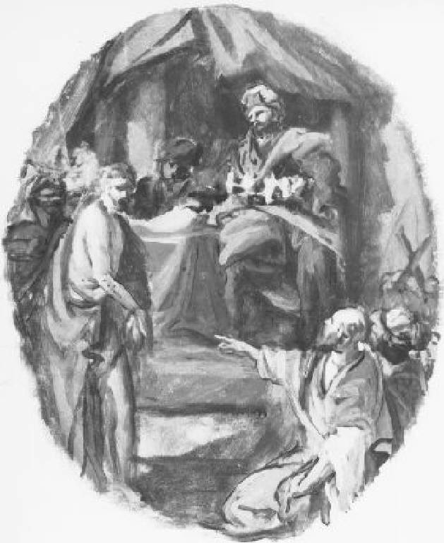 Cristo davanti a Pilato (dipinto) di Brentana Simone (primo quarto sec. XVIII)