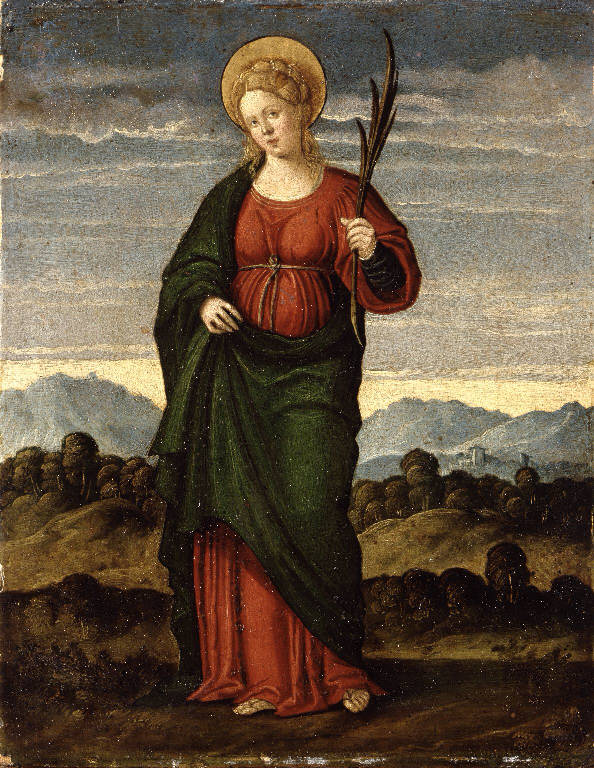 Santa martire (dipinto) di Galizzi Gerolamo detto Gerolamo da Santacroce (sec. XVI)