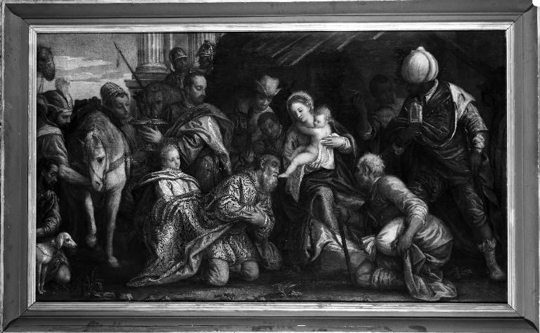 Adorazione dei Re Magi (dipinto) di Caliari Paolo detto Veronese (bottega) (sec. XVI)