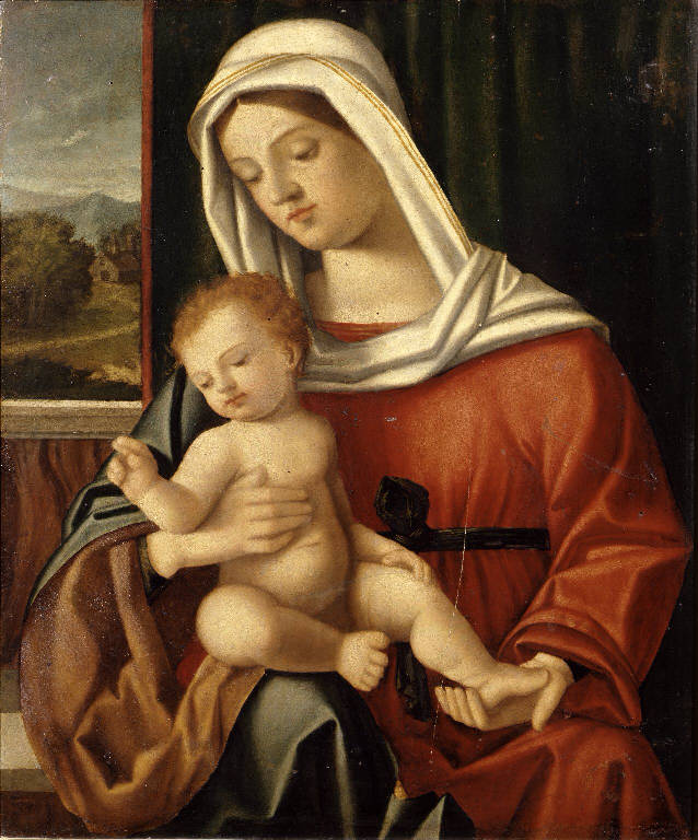 Madonna con Bambino (dipinto) di Maestro di Dossena (sec. XVI)