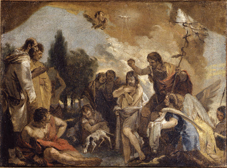 Battesimo di Cristo (dipinto) di Tiepolo Giovanni Battista (bottega) (sec. XVIII)