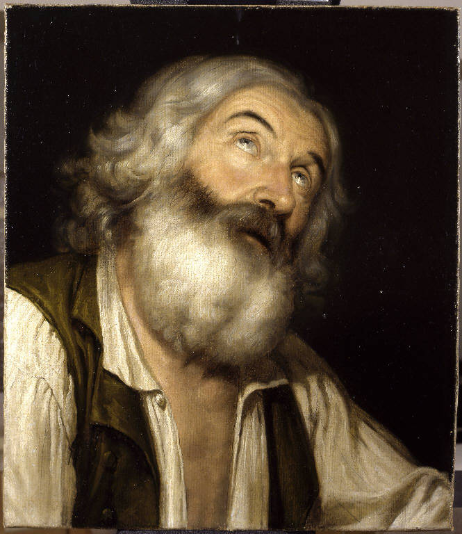 La testa di un vecchio, Testa di vecchio (dipinto) di Ceroni Angelo (sec. XIX)