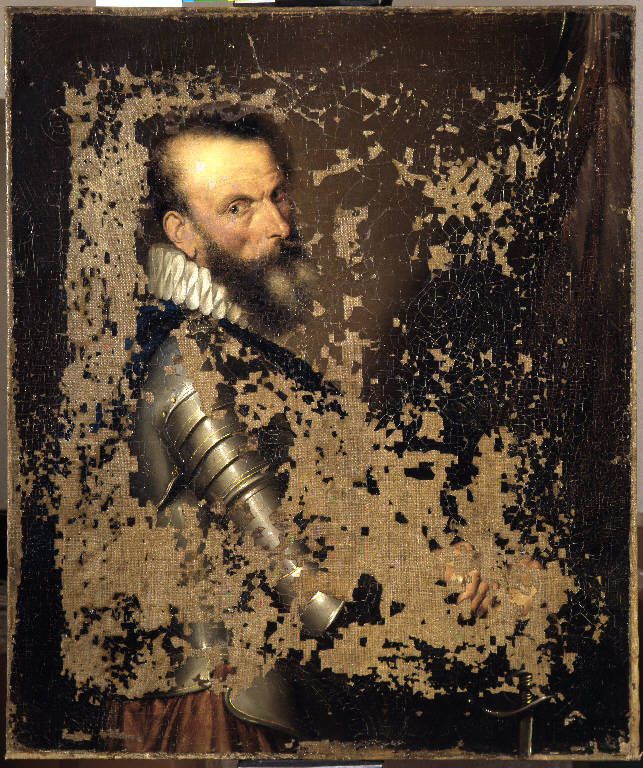 Un soldato del '500, Guerriero (dipinto) di Marchesi Giovanni Giorgio (sec. XIX)