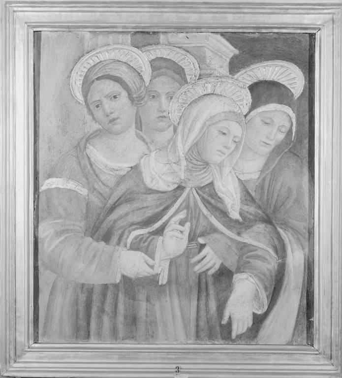 Madonna addolorata con le pie donne (dipinto) - scuola lombarda (sec. XVI)