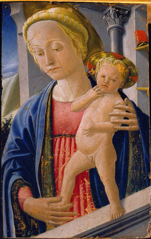 Madonna con Bambino (dipinto) di Macchiavelli Zanobi (sec. XV)