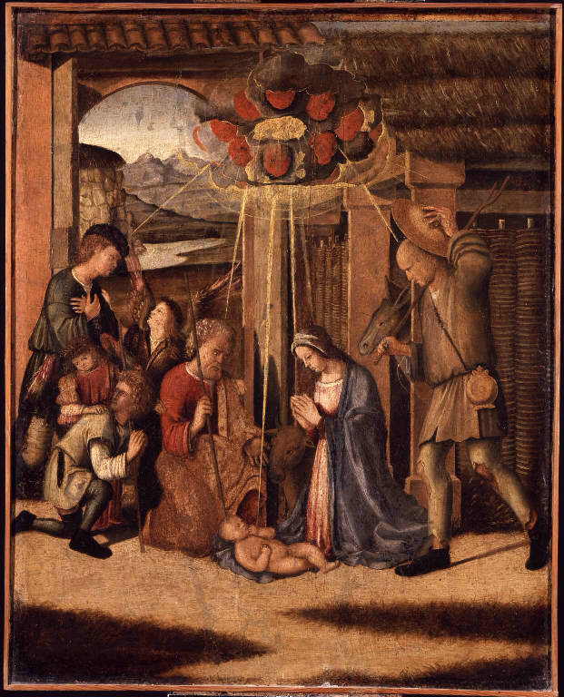 Adorazione dei pastori (dipinto) - scuola cremonese (inizio sec. XVI)