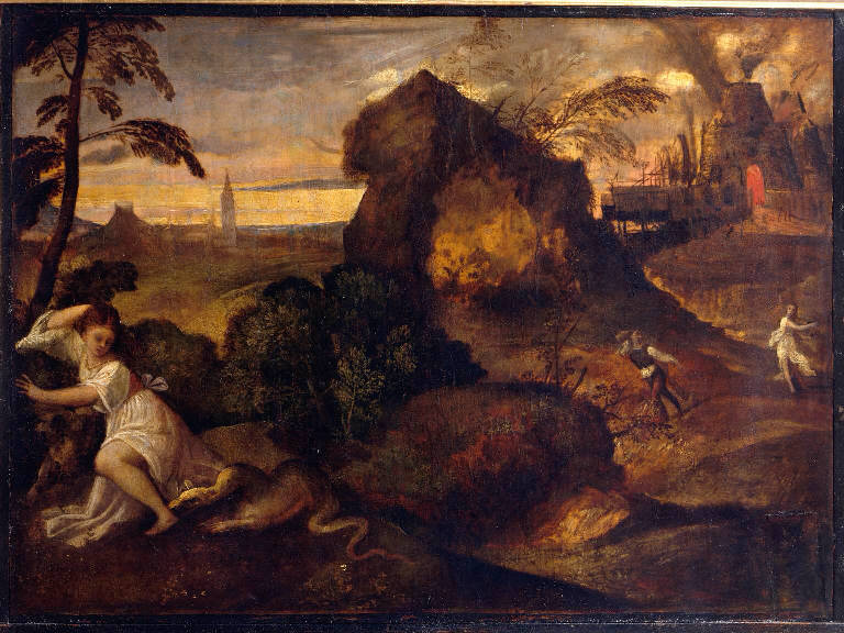 Orfeo ed Euridice (dipinto) di Vecellio Tiziano detto Tiziano (sec. XVI)