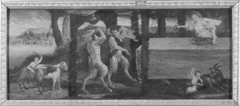 Scena campestre con satiri (dipinto) di Meldolla Andrea detto Schiavone (sec. XVI)