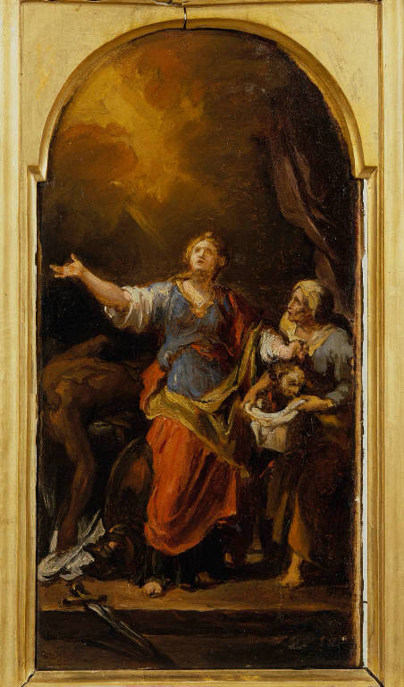 Giuditta con la testa di Oloferne e la spada (dipinto) di Camuccini Vincenzo (sec. XIX)