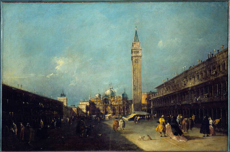 Veduta di Piazza san Marco a Venezia (dipinto) di Guardi Francesco (sec. XVIII)