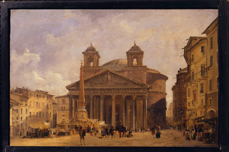 Veduta del Pantheon (dipinto) di Migliara Giovanni (sec. XIX)