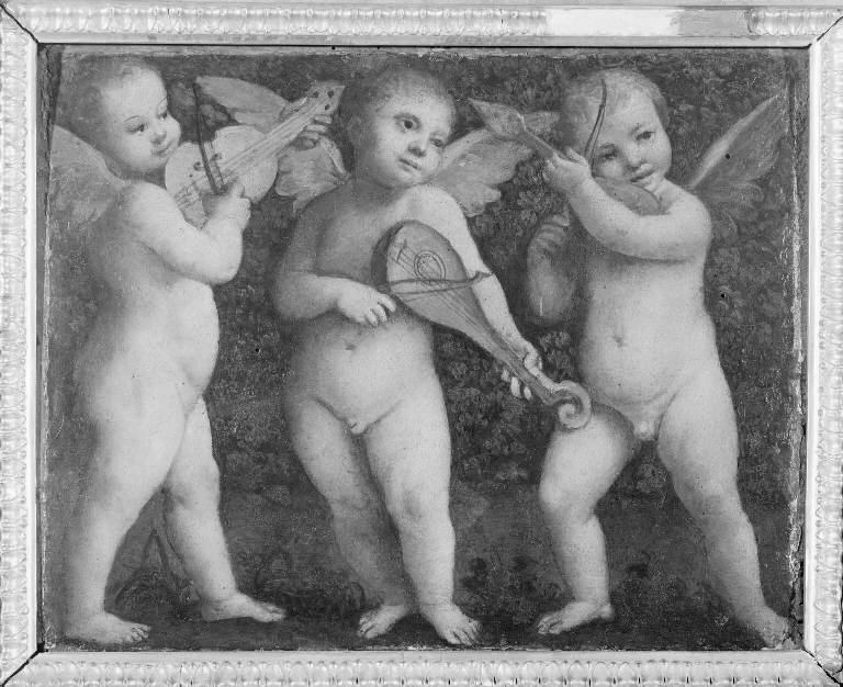 Amorini che suonano il liuto (dipinto) di Ferrari Gaudenzio (sec. XVI)