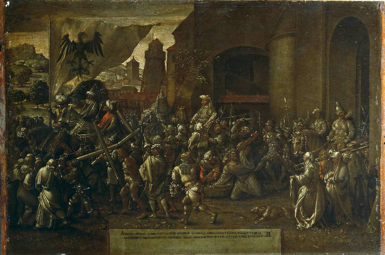 Salita di Cristo al monte Calvario (dipinto) di Dürer Albrecht (sec. XVI)