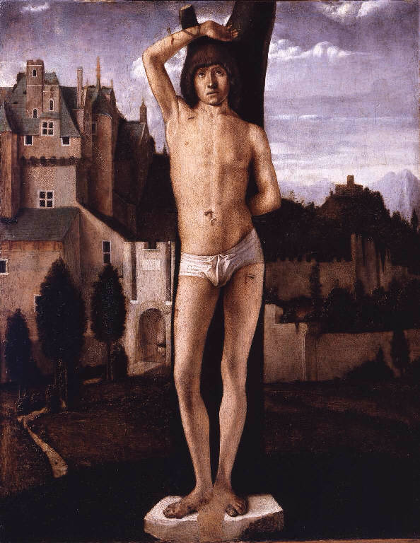 San Sebastiano (dipinto) di Antonello da Messina (attribuito) (sec. XV)