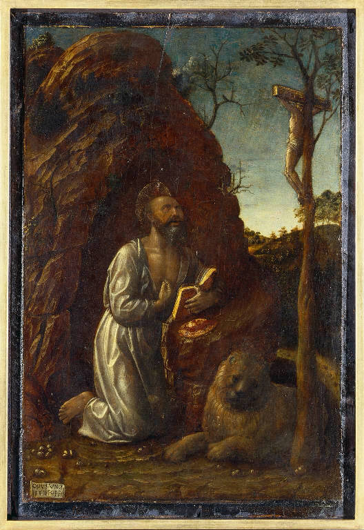 San Girolamo penitente nel deserto (dipinto) di Foppa Vincenzo (sec. XV)
