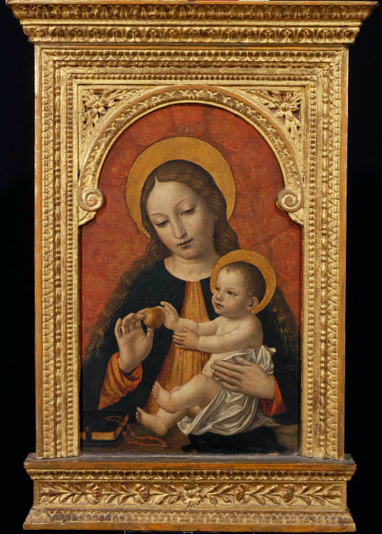 Madonna con Bambino (dipinto) di Ambrogio da Fossano detto Bergognone (sec. XVI)