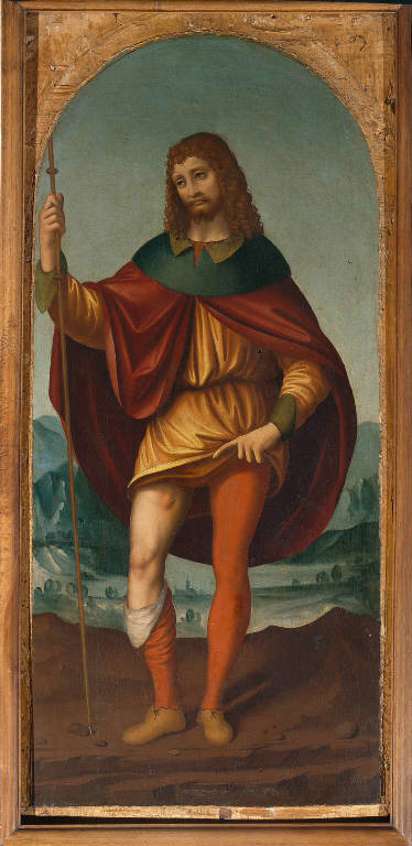 San Rocco (scomparto di polittico) di Marco d'Oggiono (sec. XVI)