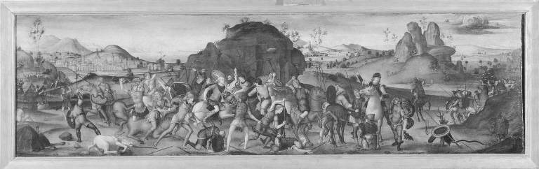 Scena di battaglia (dipinto) di Ripanda Jacopo (attribuito) (inizio sec. XVI)