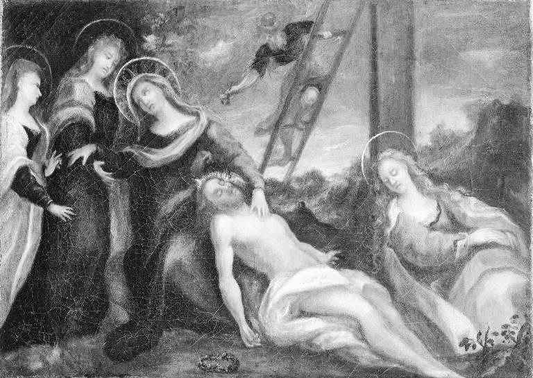 Deposizione di Cristo dalla croce (dipinto) - scuola emiliana (sec. XVI)