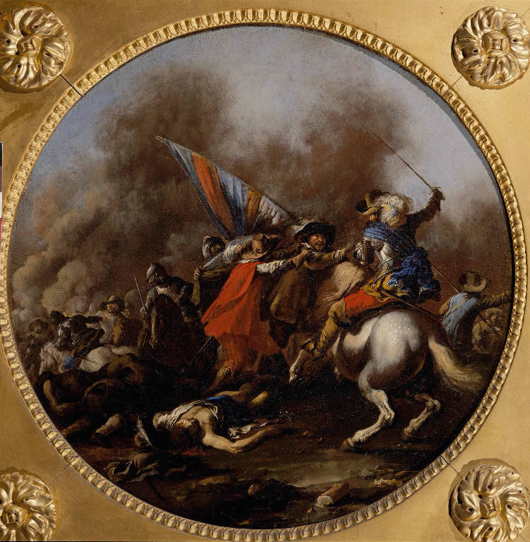 Scena di battaglia (dipinto) di Masturzio Marzio (attribuito) (ultimo quarto sec. XVII)