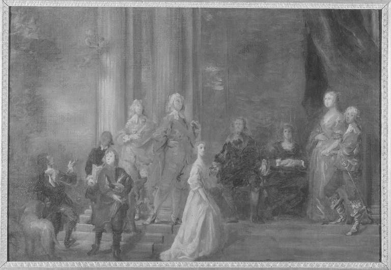 Ritratto del conte Philip Herbert di Pembroke con la famiglia (dipinto) di Van Dyck Anton (sec. XVII)