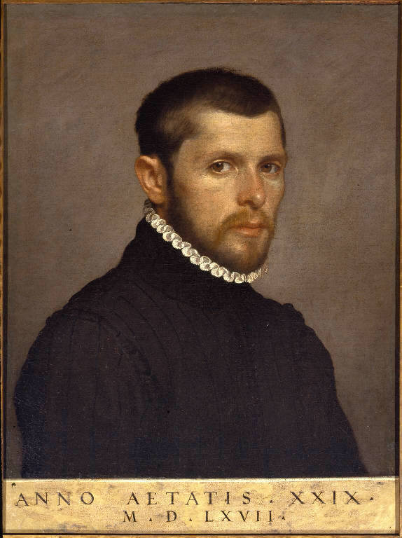Ritratto d'uomo (dipinto) di Moroni Giovan Battista (sec. XVI)