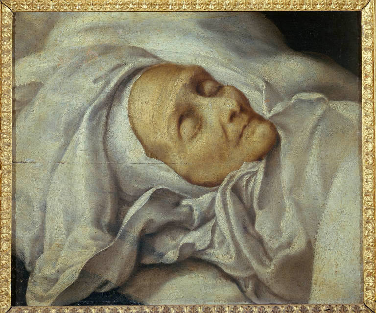 Sant'Angela Merici sul letto di morte (dipinto) di Cesi Bartolomeo (attribuito) (inizio sec. XVII)
