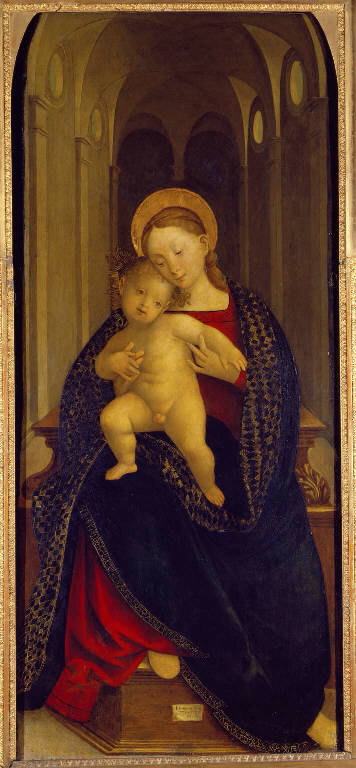 Madonna con Bambino (scomparto di trittico) di Giovenone Girolamo (sec. XVI)