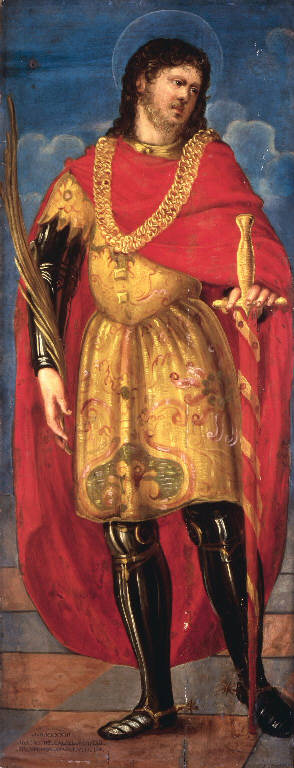 San Rustico (dipinto) di Galizzi Giovanni detto Giovanni da Santacroce (sec. XVI)