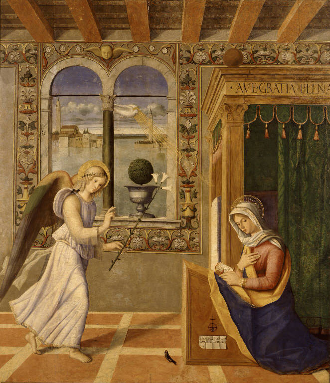 Annunciazione (dipinto) di Francesco di Simone detto Francesco di Simone da Santacroce (sec. XVI)