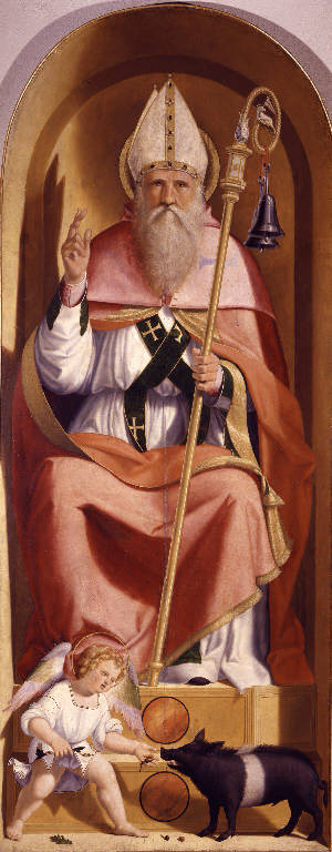 Sant'Antonio Abate (dipinto) di Previtali Andrea (sec. XVI)