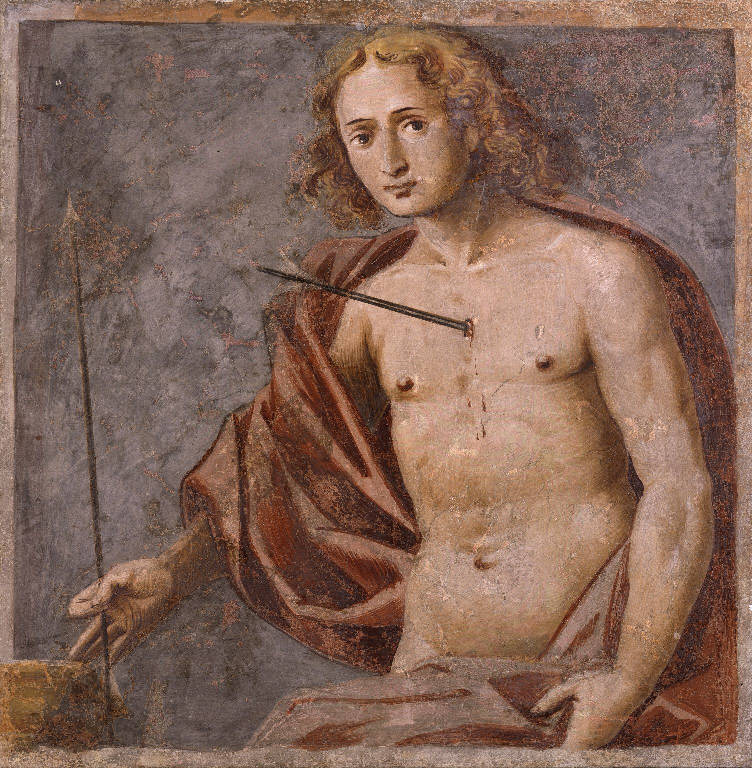 San Sebastiano (dipinto) di Lanfranchi Bernardo (attribuito) (sec. XVI)